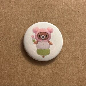 1.25in Pink and Green Pin